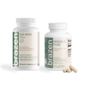 Two bottles of brazen dietary supplements on a white background